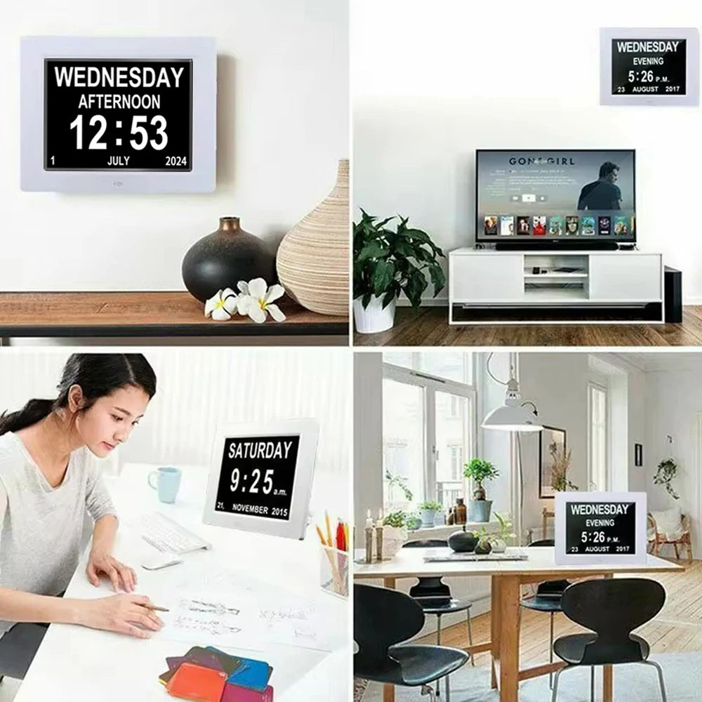 12 Alarms Digital LED Clock - Multi-Language USB & Remote
