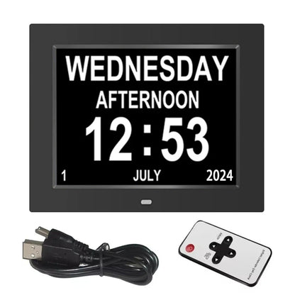 12 Alarms Digital LED Clock - Multi-Language USB & Remote