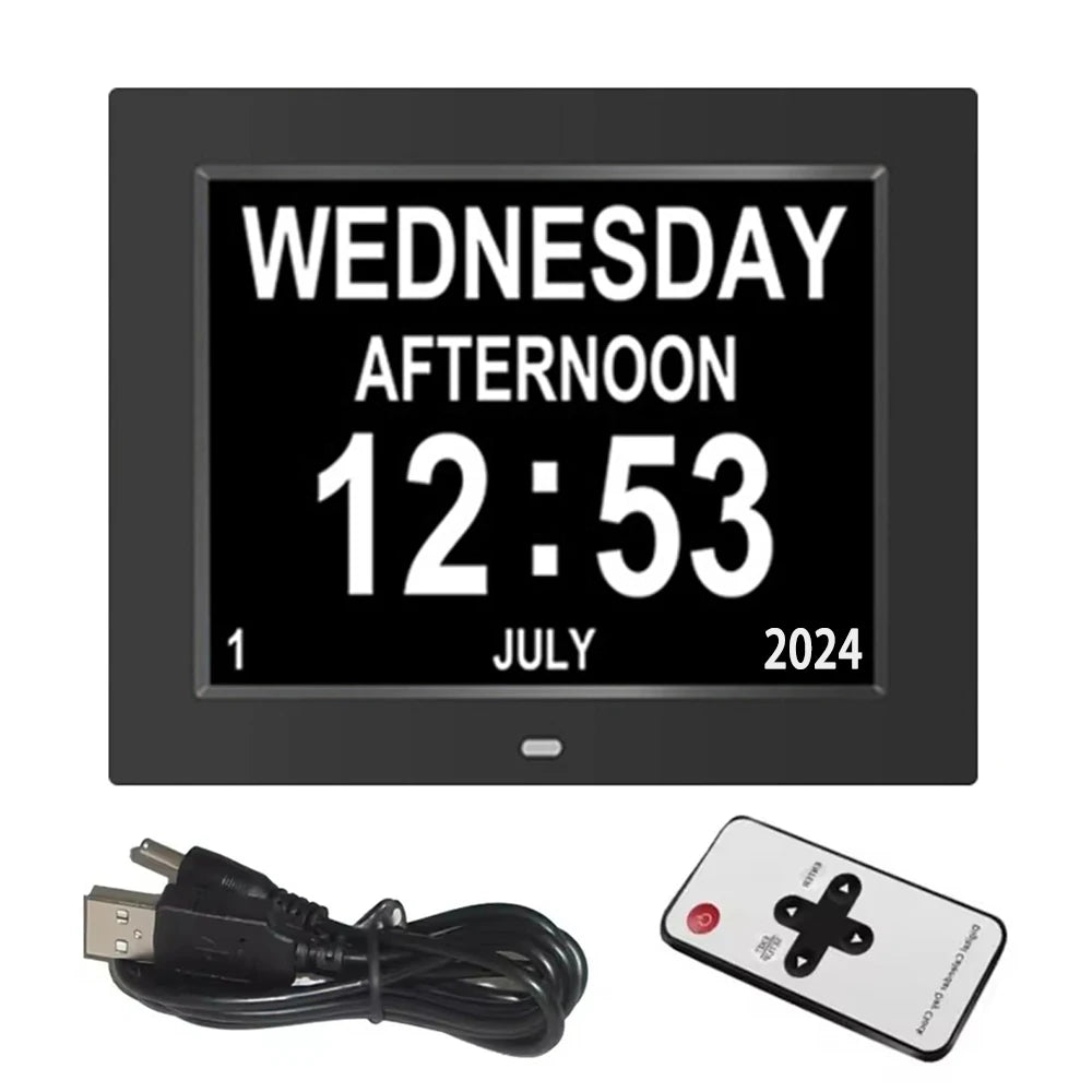 12 Alarms Digital LED Clock - Multi-Language USB & Remote