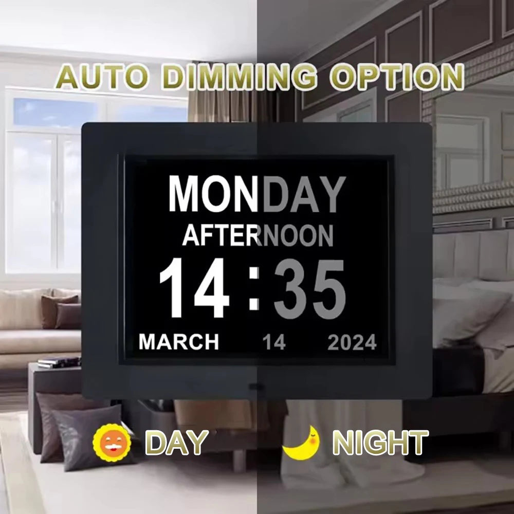 12 Alarms Digital LED Clock - Multi-Language USB & Remote